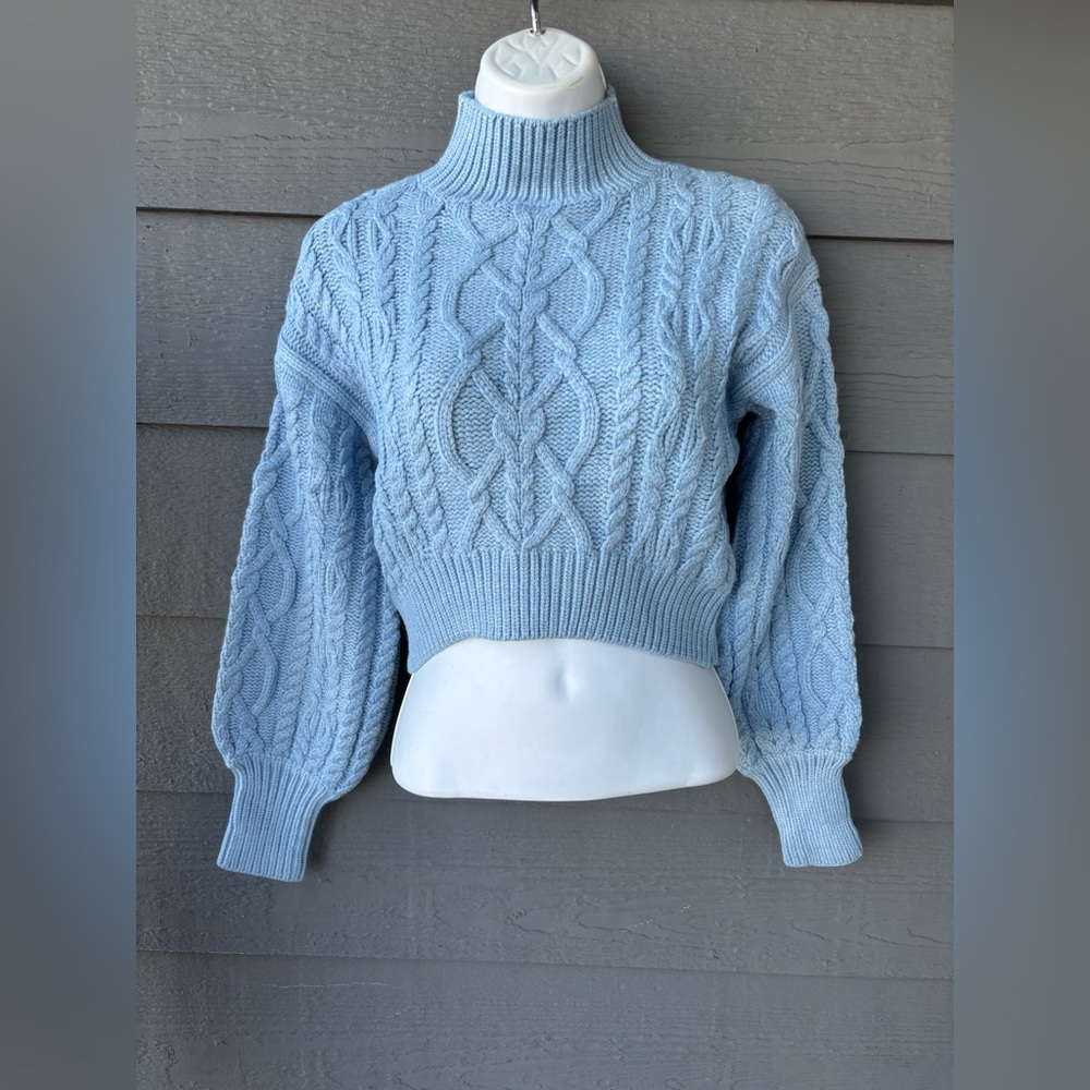 Hera Collection Sky Blue Turtleneck Sweater